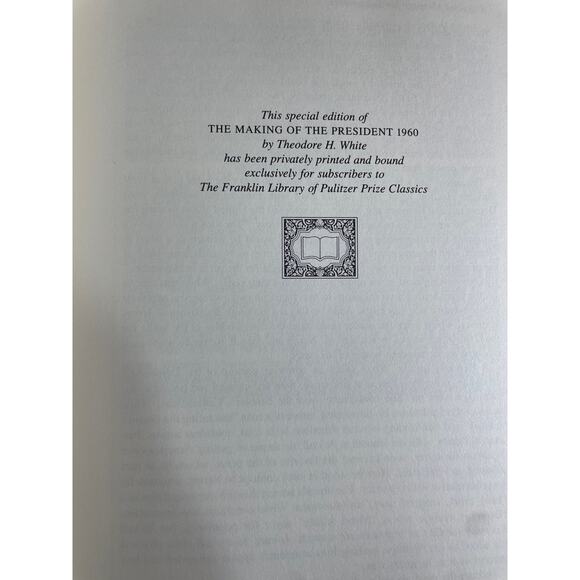The Making of the President 1960, Theodore H. White, Franklin Library 1987 Print - Picture 6 of 12